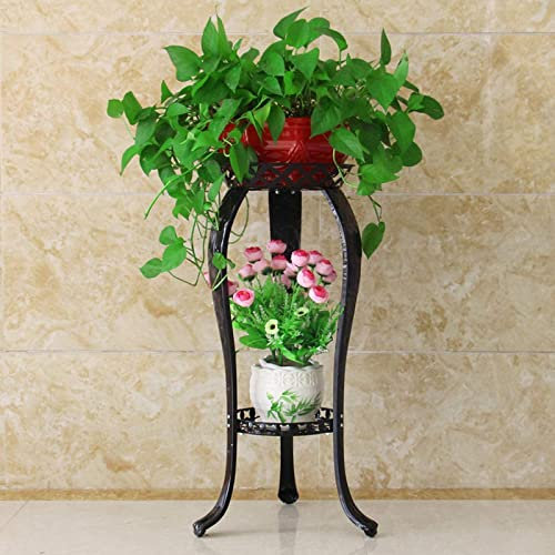 ZTZBFGM Noir, Porte Plantes Fer Forgé Étagère À Fleurs Porte Plante Interieur Metal Support Plante Exterieur en Fer Forgé pour Pots De Fleurs, Idéal pour La Maison, Le Balcon