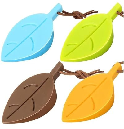 TOZBLEU Floor Door Stop, Pack of 4 Leaf Door Stoppers, Rubber Door Stops, Non-Slip Wedges, Door Stopper for Floor, Non-Slip Door Stopper for Home, Offices, Children's Room, Workplaces