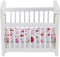 Hperu Holzpuppen Kinderbett für Puppenspielzeug Babybett, Babybettspielzeug Babypuppe Kinderbabys Möbel Baby Spielzeugkrippe für Puppenhaus