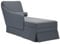vidaXL Chaiselongue mit Nackenrolle Rechter Armlehne Dunkelgrau Samt, Recamiere, Loungesessel, Lounge Sofa, Lounge, Loungesofa, Wohnzimmersofa