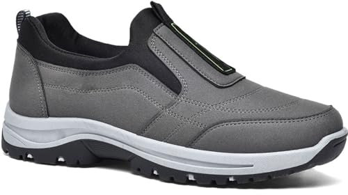 PTKG Scarpe Ortopediche Scarpe Ortopediche Uomo Scarpe da Passeggio Uomo Scarpe per Diabetici Donna Scarpe Uomo Pianta Larga Comode Trekking Uomo Scarpe Comode,Grigio,42/260mm