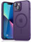 YLK Cover Magnetic per iPhone 13, Custodia Protettiva Completa con Magsafe,Traslucida Opaca Posteriore Sottile Antiurto Protettiva Case per iPhone 13 (Viola scuro)