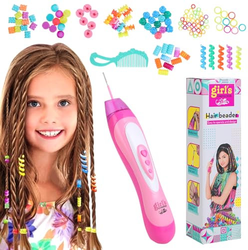 Regalo per Bambina: Set Accessori per Capelli con Macchina per Trecce, Perline per Capelli Bambina, Macchina per Fare le Trecce per Bambini, Perfetto per Regali di Compleanno e Acconciature Creative