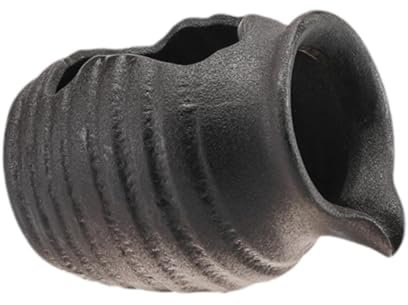 Sharplace Zirkulation Wasser Ton Topf Hydrokultur Vase Wasserfall Dekor Wasser Brunnen Glas für Outdoor Desktop Wasser Brunnen Glas, Schwarz