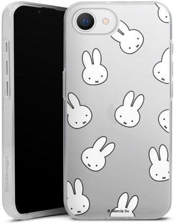 Silikon Hülle kompatibel mit Apple iPhone 16 e Case transparent Handyhülle Miffy Muster transparent
