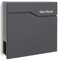 Briefkasten mit Zeitungsfach abschließbar | moderner Wandbriefkasten Metall | Postkasten pulverbeschichtet anthrazit 7016 (Wandbriefkasten personalisiert)