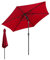 Eulenke Parasol de jardin, protection UV, en polyester, imperméable et résistant aux taches, parasol de marché sans support, rouge, 1,4x2,1m , 30° verstellbar
