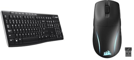 Logitech K270 Clavier sans & Corsair M75 Wireless RGB Souris de Jeu