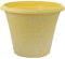 shopior Plastic Prisma Planters | Festive Garden Planting Pot 9L – Round Garden Plant Pots with Drainage Holes | Weatherproof Decorative Patio Flower Pot - (30cm - Yellow, Pack 1)