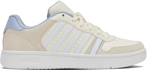K-Swiss – Court Palisades – Schuhe für Damen und Herren – Vintage-Tennisstil hohem Komfort – Cupsohle, Leder-Obermaterial, Schnürung – Farbe – GRÖSSE