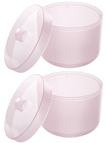 Réservoir de Vidange Deux-en-un Rose en Plastique, 2 Pièces | Plateaux pour Trempage des Ongles, Entretien Sanitaire et Nettoyage, Résistance aux Hautes Températures