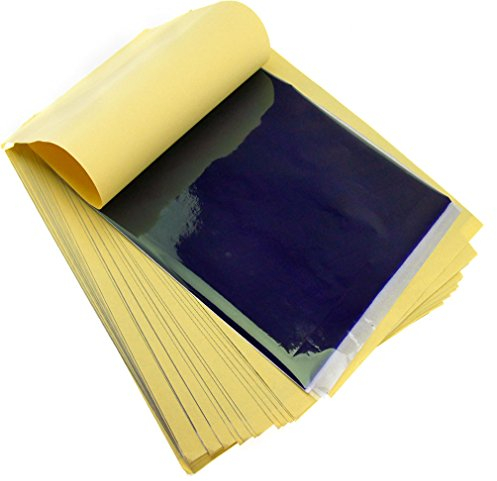 50 x Tattoo Thermische Carbon Schablone Transfer Paper Transparentpapier Kit Art Supply …