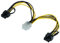 POPPSTAR 1x 20 cm PCI-Express Y Grafikkarten-Stromkabel (Stromstecker 6-pol Buchse auf 2x 6+2-pol PCIe (m)), Y-Adapter für Stromversorgung
