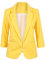Femme Veste De Tailleur Slim Manteau Court Blazers Jaune XXL