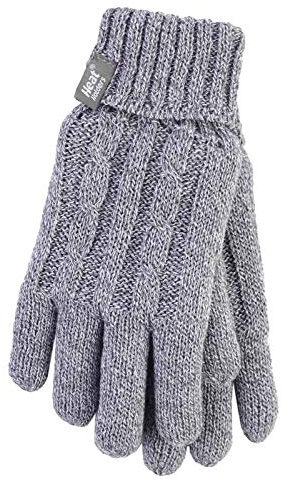 HEAT HOLDERS - Damen Thermisch Winter Handschuhe in 7 Farben (M/L, Grau)