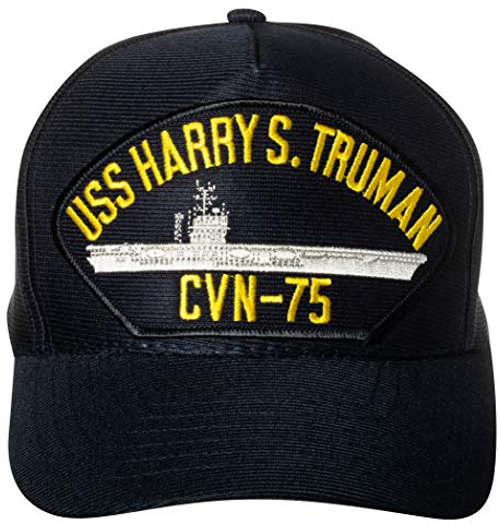 Artisan Owl United States Navy USS Harry S. Truman CVN-75 Flugzeugträger Schiff Emblem Patch Hut - Verstellbare Baseballkappe (Marineblau), Marineblau, Einheitsgröße