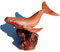 SeesternHomedeko Naturalistische Holzschnitzkunst von Bali Buckelwal Wal 29 x 12 x 17 cm /2081