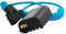 KONDOR BLUE | D-Tap to DMW-BLK22 Coiled Dummy Battery Cable for Lumix S1RII/GH7/S5IIX/GH5/GH6 | 20-36, Ultra-Durable, & Nylon Braided with Reinforced Connectors | Blue