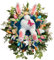 ZARQ Osterkranz mit Hase, Osterhasenkranz Ostern Kranz mit Hasen Hintern und Ohren Osterkranz Tür Basteldekoration Kaninchenform Girlande Wandkranz Türkranz Osterdeko