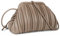 GLITZALL Clutch-Geldbörse und Knödeltasche für Damen, Designer-Handtasche und gerüschte Tasche mit abnehmbarem Schulterriemen, Taupe, Schick, abnehmbar, stilvoll