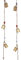 Set mit 2 rustikalen Vintage-Glocken für Zuhause, Wand, Weihnachten, Neujahr, Dekoration, Garten, 5 handgefertigte Glocken in einer Schnur mit Perlen, Windspiel, Glockenspiel, Kuh, Katze,