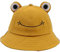 SHINEHUA Buckethut für Erwachsene, Frosch, Anglerhut, Sonnenhut, Faltbar Sommermütze aus Baumwolle, niedlicher Frosch-Hut für Damen Herren