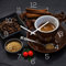 Wanduhr Alu-Dibond 30x30cm Uhr Alubild Kaffee Braun Küche Deko Coffee Cafe Aluminium Küchenuhr Küchendeko Wanddeko