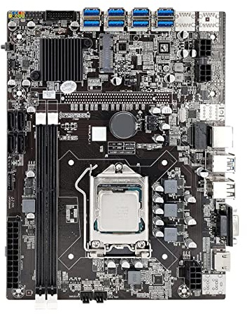 Carte mère d'ordinateur - 8 emplacements Graphiques PCI-E CPU Set 1155 Interface 8p/B75 X79 B85 B250 Carte mère minière