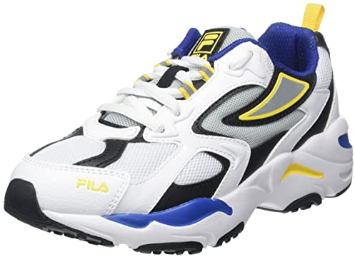 FILA CR-CW02 RAY Tracer Kids Sneaker, White-Lapis Blue, 32 EU