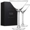 ELIXIR GLASSWARE Martini Glasses Set of 2-9 oz - Hand Blown Crystal Martini Glasses with Stem - Elegant Cocktail Glasses for Bar, Martini, Cosmopolitan, Manhattan Cocktail Glass Set