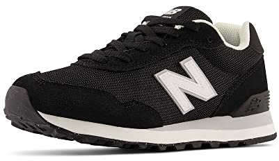 New Balance Women's 515 V3 Sneaker, Black/White/Aluminum Grey, 10