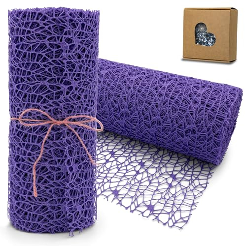O-STOREYA Tischläufer lila, 29cm x 3m Dekostoff mit feiner Struktur – ideal für Alltag, Feiern & Hochzeiten