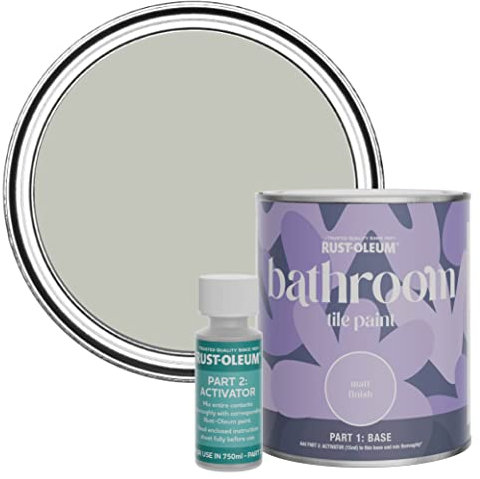 Rust-Oleum wasserbeständiger Fliesenlack für das Badezimmer in mattem Finish -Nebel 750ml