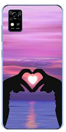 KARTXITAI Hülle Kompatibel mit ZTE Blade A31, Stoßfeste Schutzhülle mit Weiche Silikon Bumper Case Handyhülle Anti-Kratzt Transparent Rückseite - Himmel,Sonnenuntergang,Liebhaber