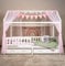ALAVYA HOME® 4-TLG Hausbett Deko Set mit 2 Stück Betthimmel I 1 Stück Wimpelkette 300cm cm lang für Kinderbett Kinderzimmer I Wimpelkette 100% Bio-Baumwolle I 150 x 350 cm I mit Lichterkette I Rosa