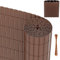 Herrselsam PVC Sichtschutzmatte 180x500 cm Braun Windschutz mit Kabelbindern Sichtschutzzaun Sichtschutz W-Rippenverstärkungen Balkon Zaun Wetterfest ohne Bohren für Balkon Garten