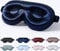 ZIMASILK Adjustable Silk 3D Contour Sleep Mask, 100% 22 Momme Mulberry Silk Eye Mask, Designed for Long Lashes and Eyelash Extensions, Comfortable Eye Sleeping Mask with Pure Silk Filler (Navy Blue)
