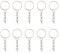 Split Keyring with Chain, 10Pcs Key Ring Blanks, Metal Keychain Rings, Key Ring Hoops with Jump Rings and Screw Eye Pins, DIY Keyring Making Kit, Silver