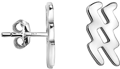 SOFIA MILANI - Damen Ohrringe 925 Silber - Wassermann Sternzeichen Ohrstecker - E2084
