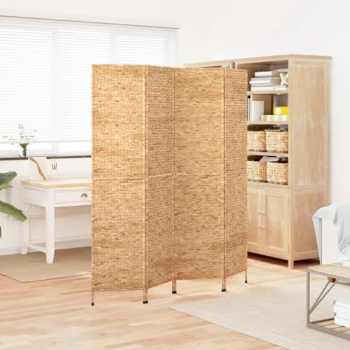 ARKEM Paravent 4-TLG. 163x180 cm Wasserhyazinthe Room Divider Raumteiler Trennwand