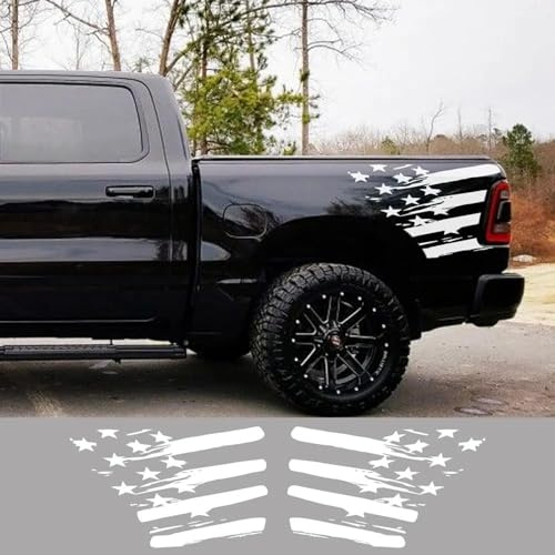 LYABYT 2PCS Seitentüraufkleber Vinylfolie Cooles Design Kreatives Grafik Auto Tuning Zubehör, Für Dodge RAM Pickup Heck Kofferraum Aufkleber
