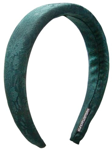 Alpenflüstern Trachten-Haarreif Jaquard - Damen Haarschmuck, Haarband rutschfest fürs Dirndl (grün) ADV152