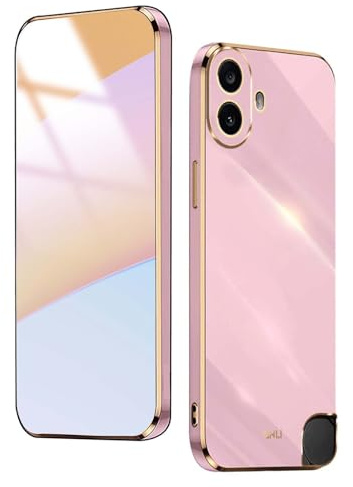 HAOYE Cover per Nothing CMF Phone 1, Placcatura TPU Custodia Protettiva, Antigraffio Silicone Morbida TPU Ultra Sottile ma Resistente Case Caso. Viola