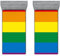 ABAKUHAUS Regenbogen Spannbettlaken-Set, Homosexuell Parade Flagge Freiheit, Bettbezug mit Rundum-Gummizug tiefer Einschub 2 Stück, 90cm x 200cm, Rot Gelb