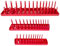 Steckschlüssel-Einsätze Halter Satz, 1/4 zoll 3/8 zoll 1/2 zoll Steckschlüssel-Organizer, 3-tlg SAE Nusshalter Steckschlüssel Halterung (Rot)