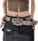 LAOYEFACAI Ledergürtel Damen Punk Y2k Leder Gürtel Damengürtel für Jeans Kleider Mäntel mit Goldener Schnalle für Kleid Hose Jeans