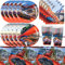 GBTPZXE 51pcs Cars Birthday Decorations,Cars Party Tableware Set, Children's Birthday Decorations Cars Party Supplies Includes Plates Napkins Tablecloths Birthday Car Party Set for Boys, 10 Guests