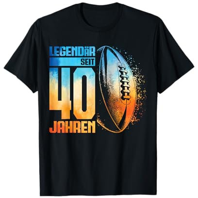 40. Geburtstag Deko Rugby Spieler 40 Jahre Männer Mann T-Shirt