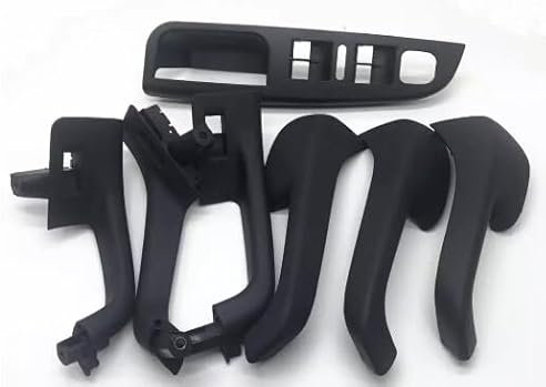 Zixmix Poignée de Panneau de Porte Poignée de porte intérieure noire/adaptée à la VW Golf 5 GTi Jetta MK5(7pcs)