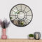 Charles Bentley Buttermere Outdoor And Indoor Mirrored Wall Clock, Black Coating, Skeleton Design, Metal, Quiet Ticking, Garden Décor, Giant Open Face, Patio Clock, Living Room, Kitchen (50x50x4.5cm)